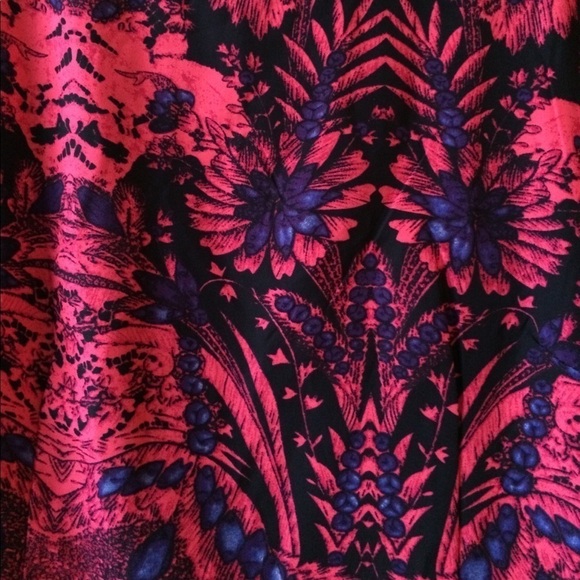 Pink Floral Print Vintage Style Mini Dress Size Large L - Picture 9 of 14